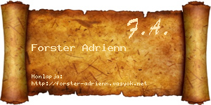 Forster Adrienn névjegykártya